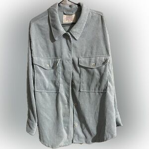 Ashley By 26 International Green Utility Jacket with Prominent Collar